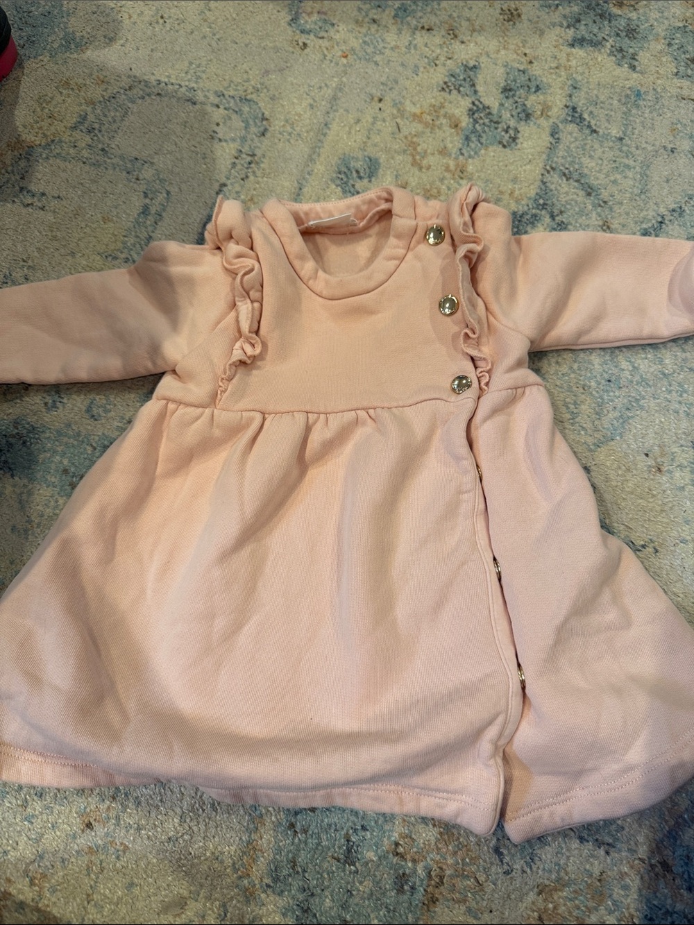 Chloe Pink Ruffle Front Dress